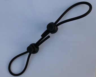 A pair of Conductive Rubber loop electrodes (4mm tube)-Tens, Estim - for 2mm pin (supplied in one length and Includes 2 Clips)