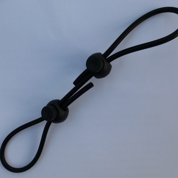 Une paire d'électrodes à boucle en caoutchouc conducteur (tube de 4 mm) - Tens, Estim - pour broche de 2 mm (fournies en une longueur et comprend 2 clips)