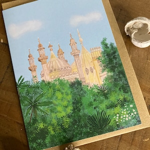 Brighton Pavilion Greetings Card/Brighton art/Brighton Birthday Card/Contemporary greetings card/A6 size