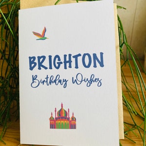 Brighton-verjaardagskaart/Brighton-verjaardagswensen/Brighton Pride/ Brighton Royal Pavilion/ Hedendaagse kunst Brighton/Brighton-citaat