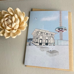Brighton i360 greetings card/Brighton art/Birthday card/Brighton seafront/Brighton beach/A6 size