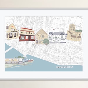 Shoreham-by-Sea High Street / Sussex Kunst / zeitgenössische Wandkunst / Shoreham Pubs / Shoreham Kirche / Shoreham Museum /Shoreham Hausboote