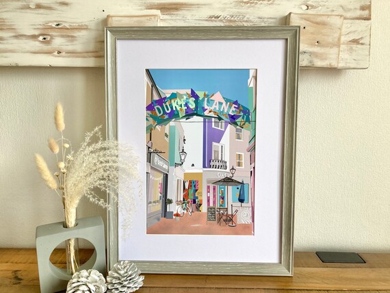 Brighton Dukes Lane/brighton Contemporary Art Print/brighton Lanes