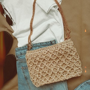 Crossbody bag, raffia bag, summer bag