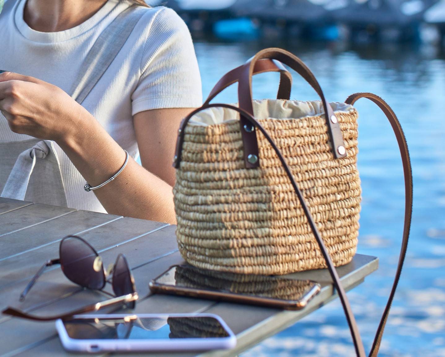 raffia crossbody bag