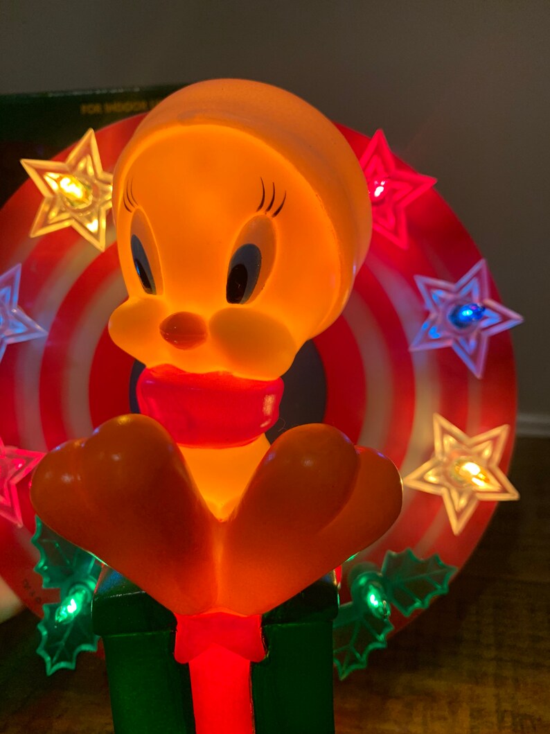 1996 Looney Tubes Tweety Bird Lighted Christmas Tree Topper Etsy