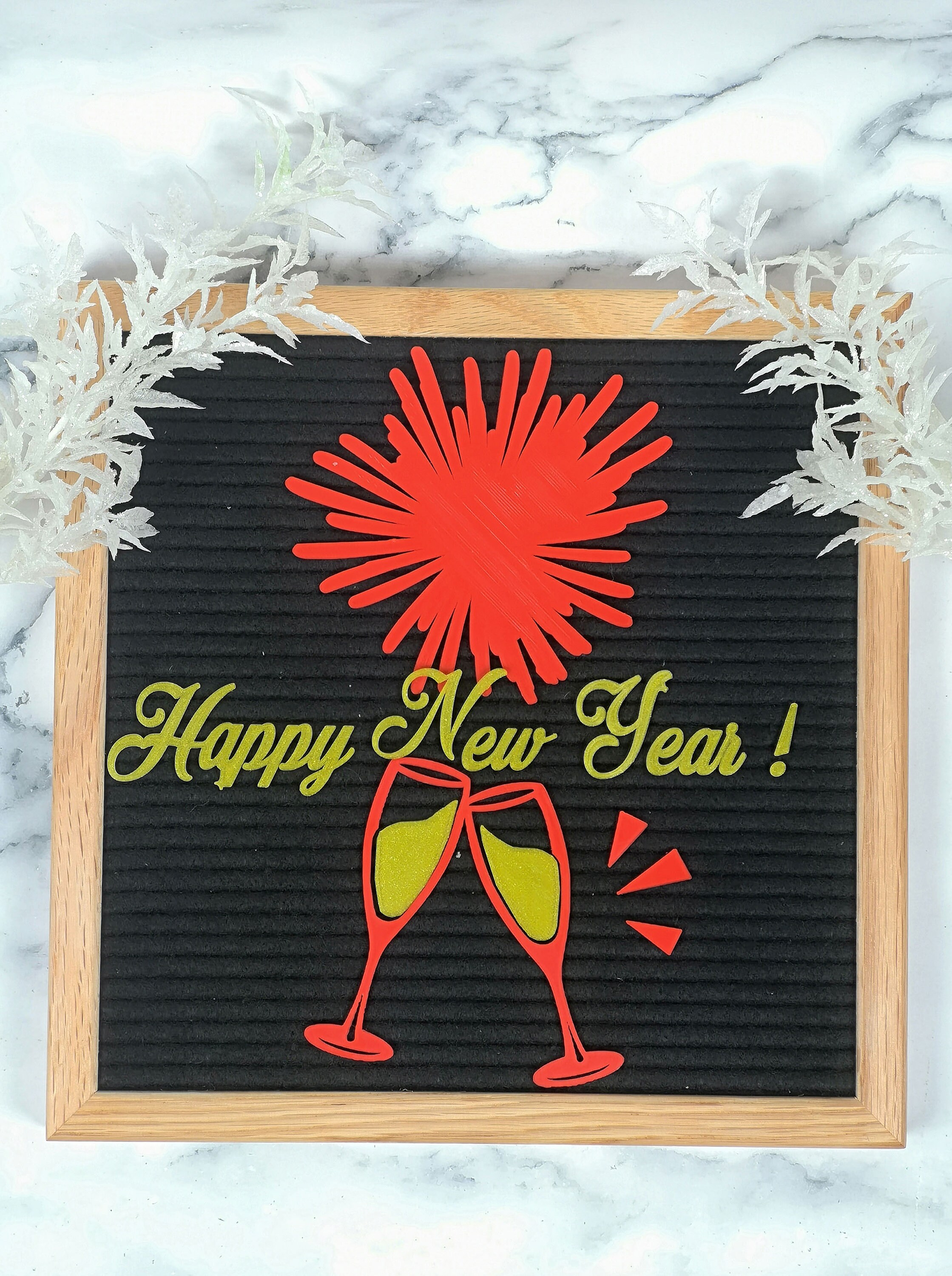 Happy New Year Icons Letter board accessories Happy New Etsy