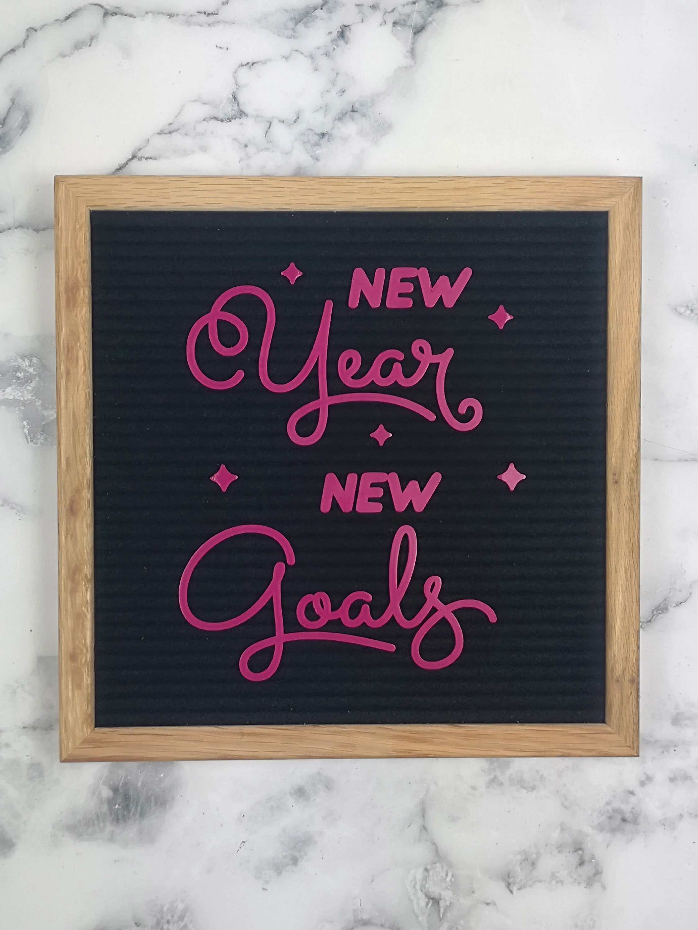 New Year New Goals Letter Board Accessories Happy New Year Etsy