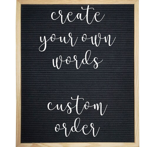 Rustic Wood Frame Gray Felt Letter Board 10x10 Inches. by Etsy