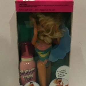 Vintage 1990 Bath Time Fun Barbie with Original Box