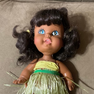 Vintage 9” Hawaiian Doll - Made in Hong Kong
