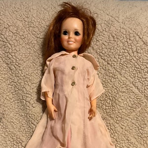 1969 Ideal Crissy Doll - Peach/Pink Dress - 18”