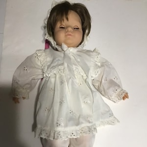 Vintage Gotz 18” Baby Doll w Brown Hair