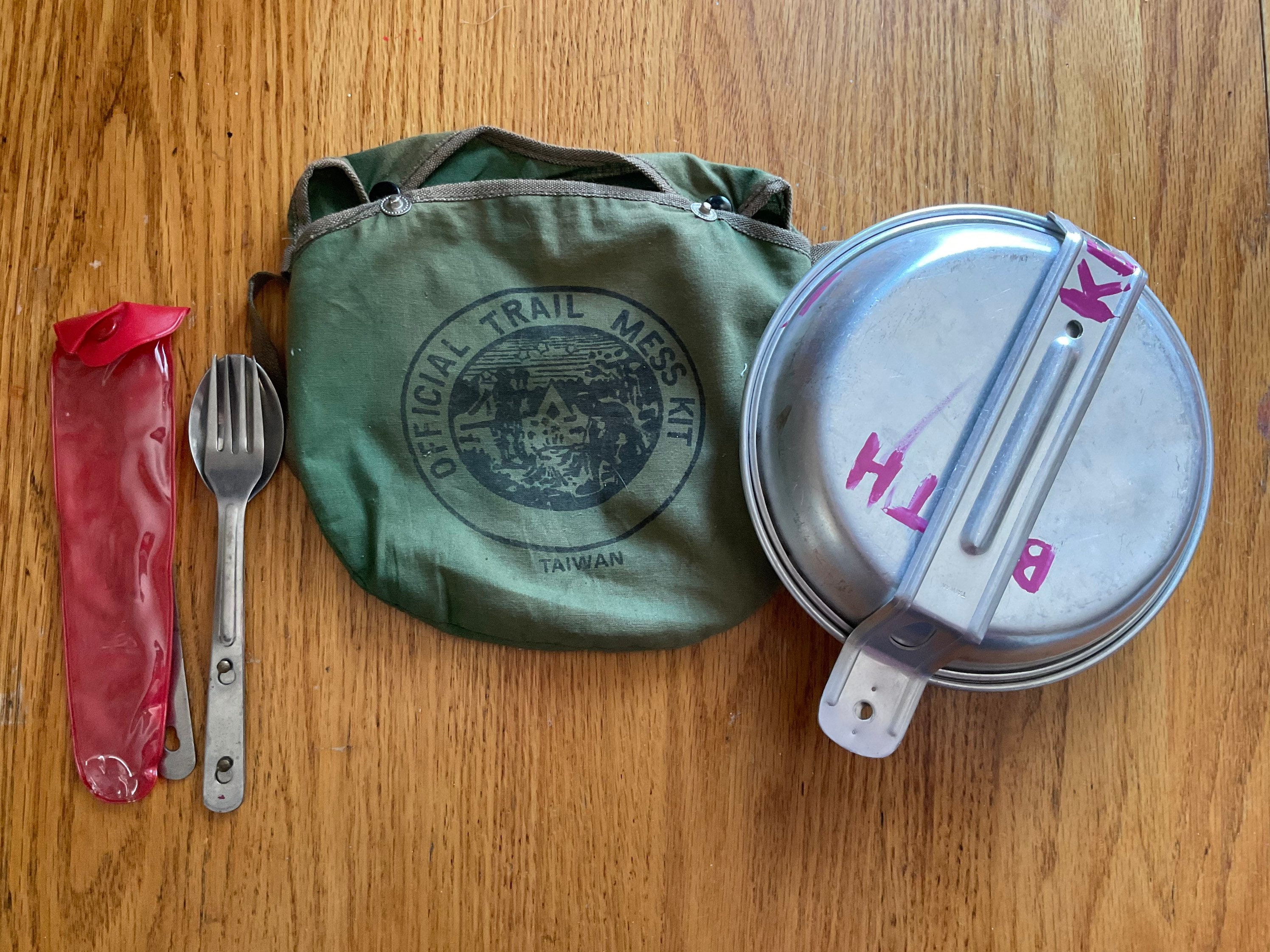 Vintage Official Trail Mess Kit With Utensils Etsy