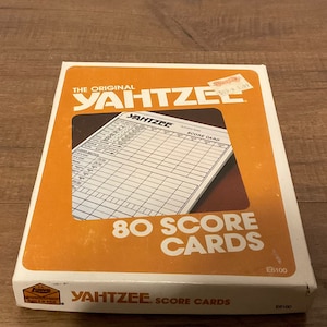 1956 Milton Bradley Yahtzee Score Cards- Full Box