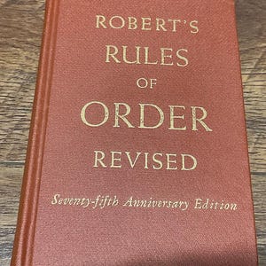 1951 Robert’s Rules of Order Revised 75th Edition