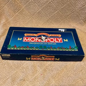 1984 Parker Brothers Deluxe Anniversary Edition Monopoly - COMPLETE
