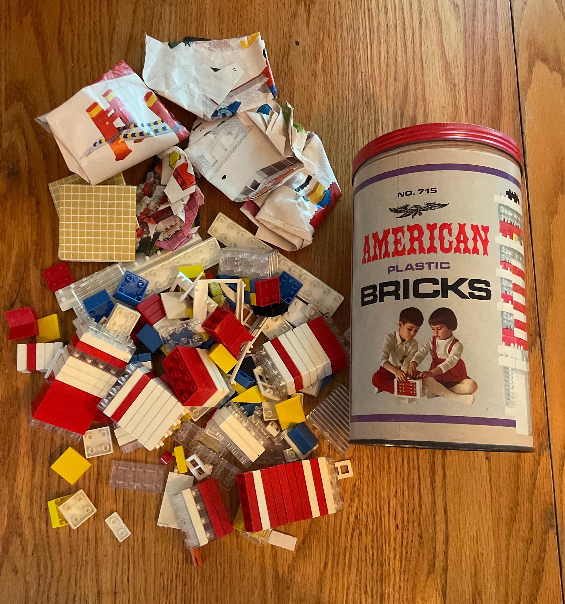 Vintage American Plastic Toys No 715 Plastic Bricks - Etsy