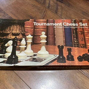 1979 Milton Bradley ES Lowe Tournament Chess Set - Complete