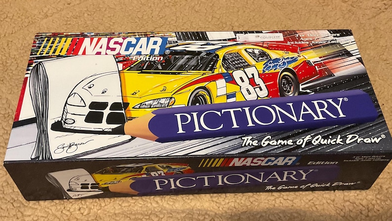 2001 NASCAR Edition Pictionary Game - COMPLETE - Etsy