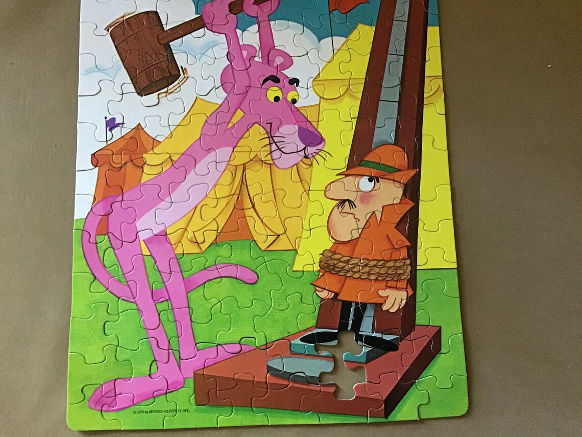 Vintage 1975 the Pink Panther 100 Piece Puzzle 1 Piece Etsy