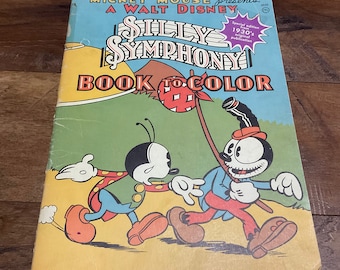 1934 Whitman Silly Symphony Book to Color