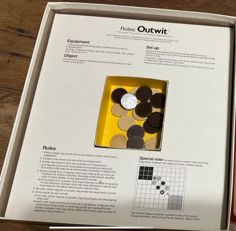 1978 Parker Brothers Outwit Game- COMPLETE - Etsy