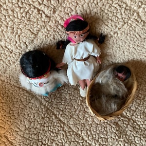 Lot of 3 Vintage Native Dolls