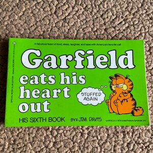 1978 Garfield Eats His Heart Out his 6th Book by Jim Davis
