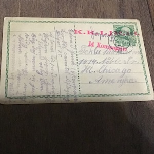 Vintage 1925 Postmarked Postcard- From Poland- Written in Polish