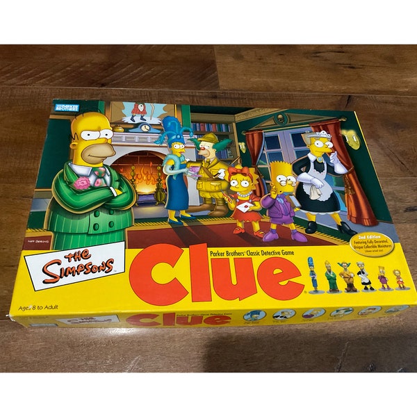 2002 Parker Brothers The Simpsons Clue Game 2nd Edition - Complete