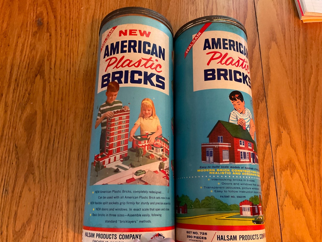 Vintage Halsam American Plastic Bricks No 725 Two Tubes Etsy