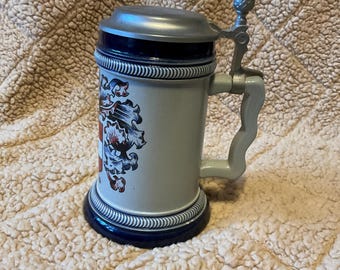 Vintage German Stein with Lid Salzburg - 7”