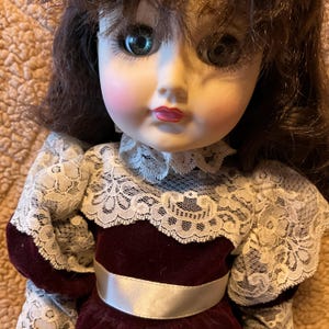 1983 Effanbee Age of Elegance Gay Paree #7856 Doll with Stand - 18”