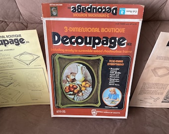 Vintage 1972 Craft Master 3D Decoupage Kit