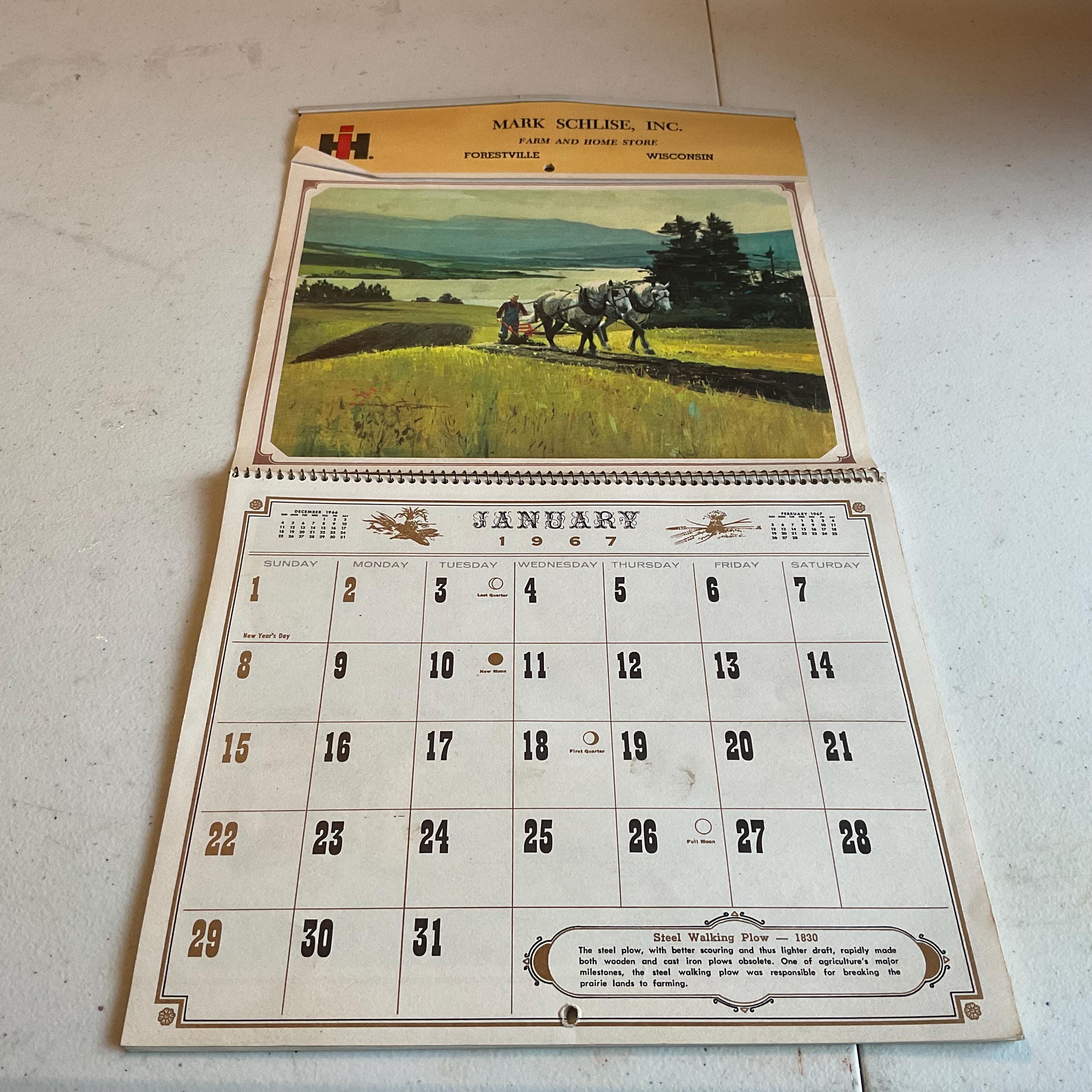 1967 Calendar Year - Etsy