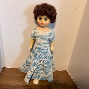 Vintage Grocery Store Fashion Doll - Crocheted Dress - 18”