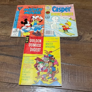 1970’s - 1980’s Comic Digests & Golden Comic Mickey Mouse Casper