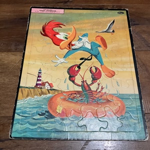 1959 Whitman Publishing Woody Woodpecker Frame Tray Puzzle No 4428