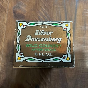 Vintage AVON Silver Duesenberg Car Decanter - Wild Country After Shave