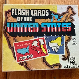 1975 Edu-Cards Flash Cards of The United States- COMPLETE