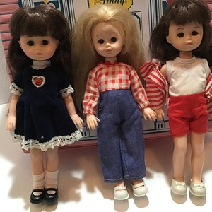 Vintage 1979 Vogue Ginny Doll Case w/ 3 Dolls image 2