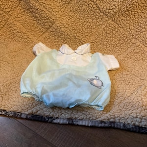 Vintage Cabbage Patch Kids Blue/White Romper Outfit