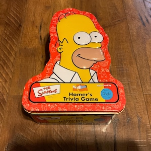 The Simpson’s Homer’s Trivia Game in Tin