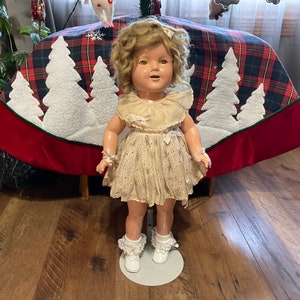 Vintage 20” Shirley Temple Composition Doll - Curly Top Starburst Dress