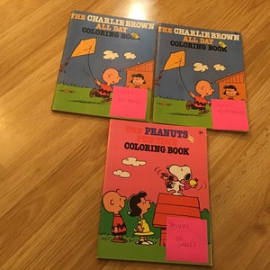 Vintage 1979 The Peanuts Funtime Coloring Book- Charlie Brown All Day Coloring Book