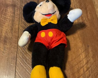 Vintage Knickerbocker Mickey Mouse Plush - 12”