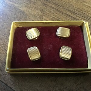 Vintage Gold Toned Cufflinks Set of 4