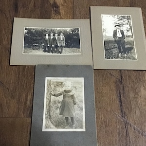 Lot of 3 Early 1900’s Photos Boys & Girl