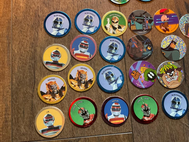 Round Pogs 1994 Mcdonalds Saban Corp POGS - 2 Slammers - 21 POGS - Etsy